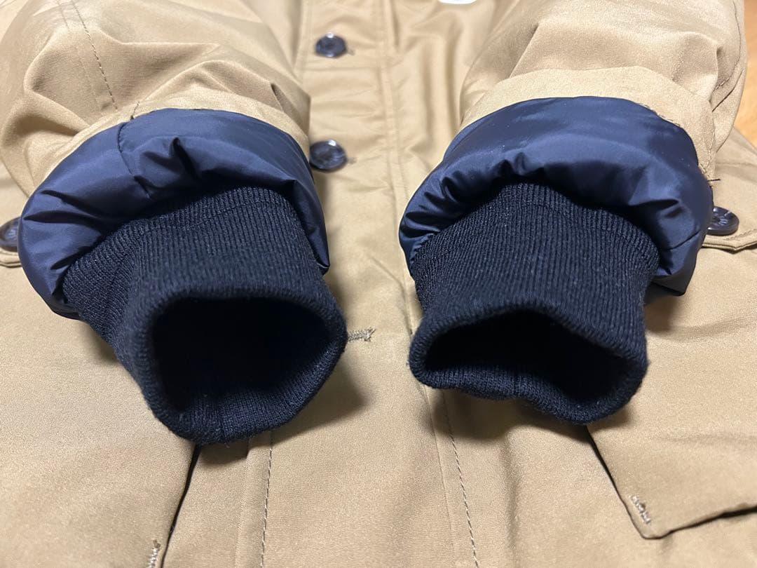 【クリーニング済み】DANTON ダントン　タッサーダウン　サイズ36 ベージュ