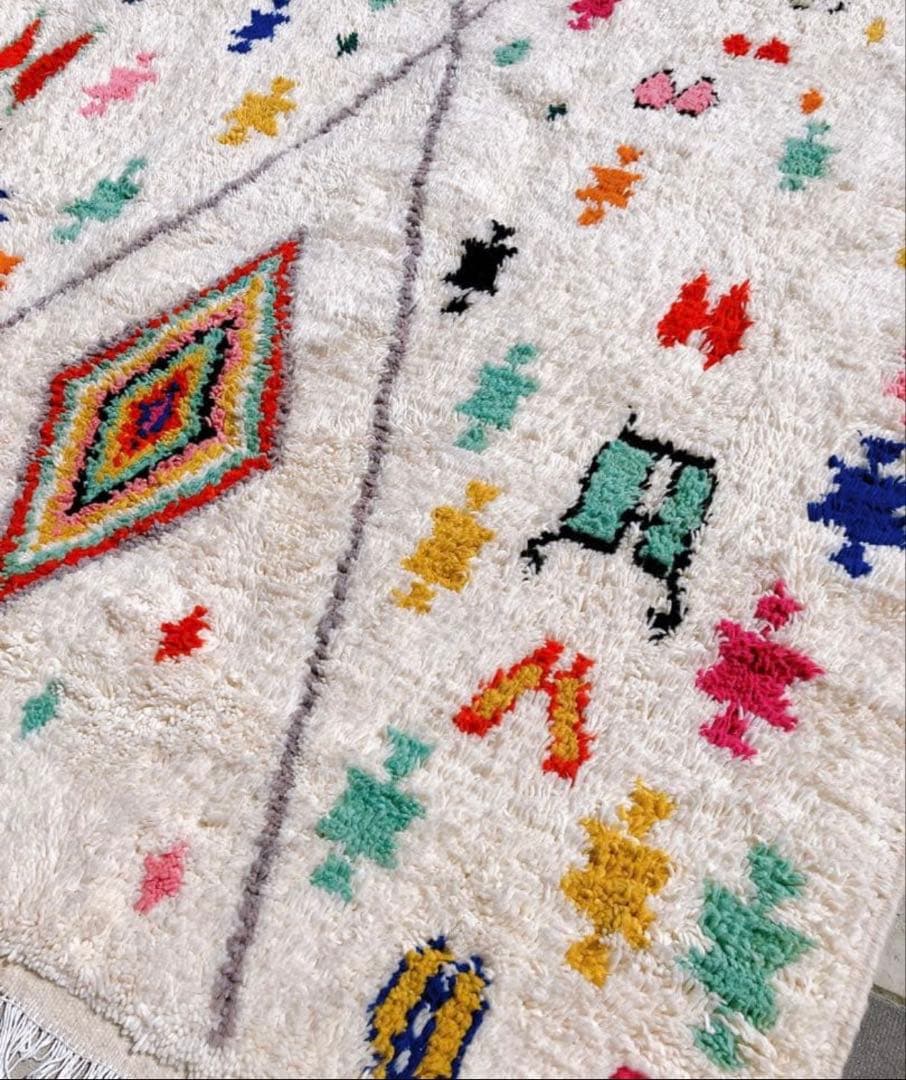 モロッコヴィンテージラグ　アジラル　超大判　274×206