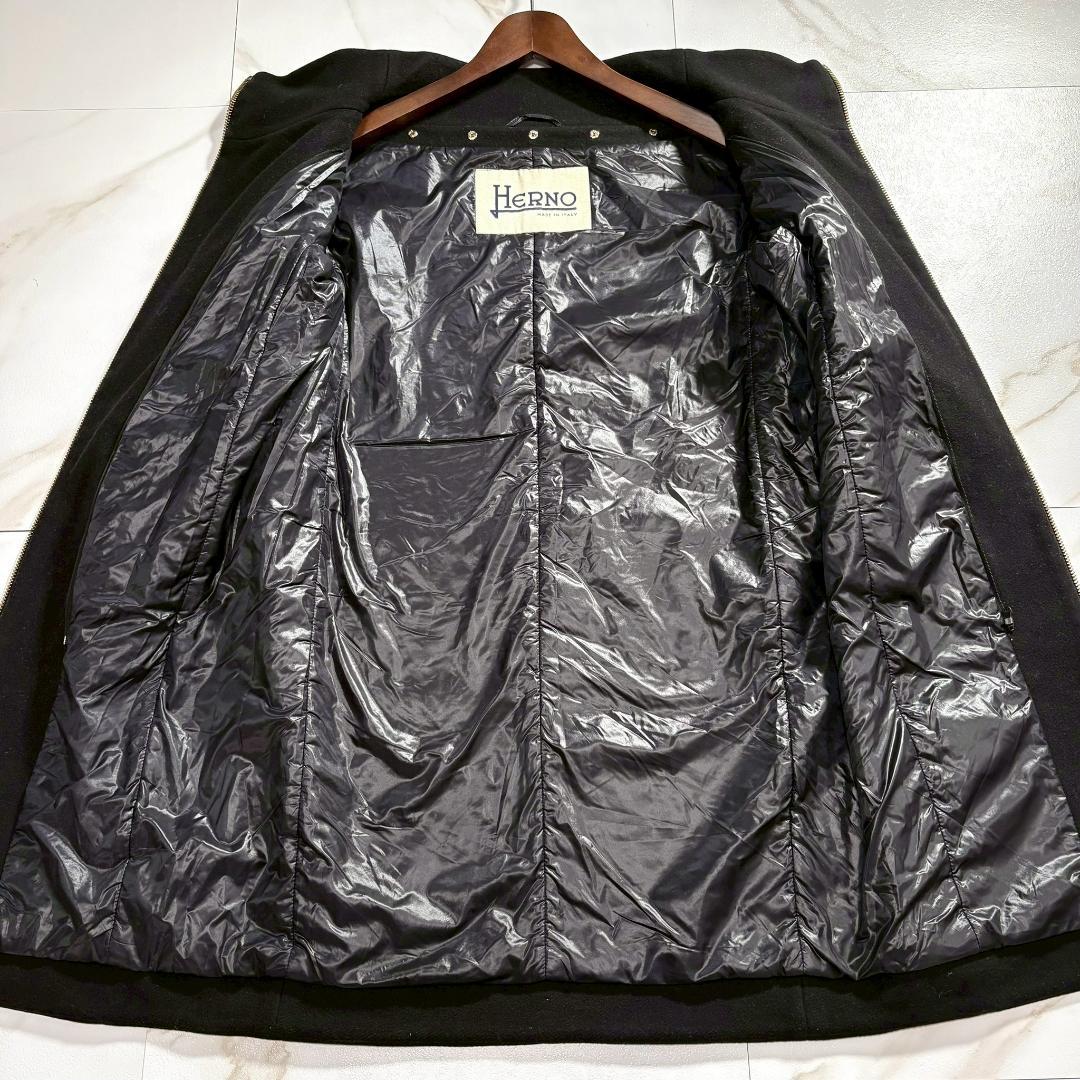 ヘルノ人気 2WAY レイヤードダウン コクーン ブラック 42