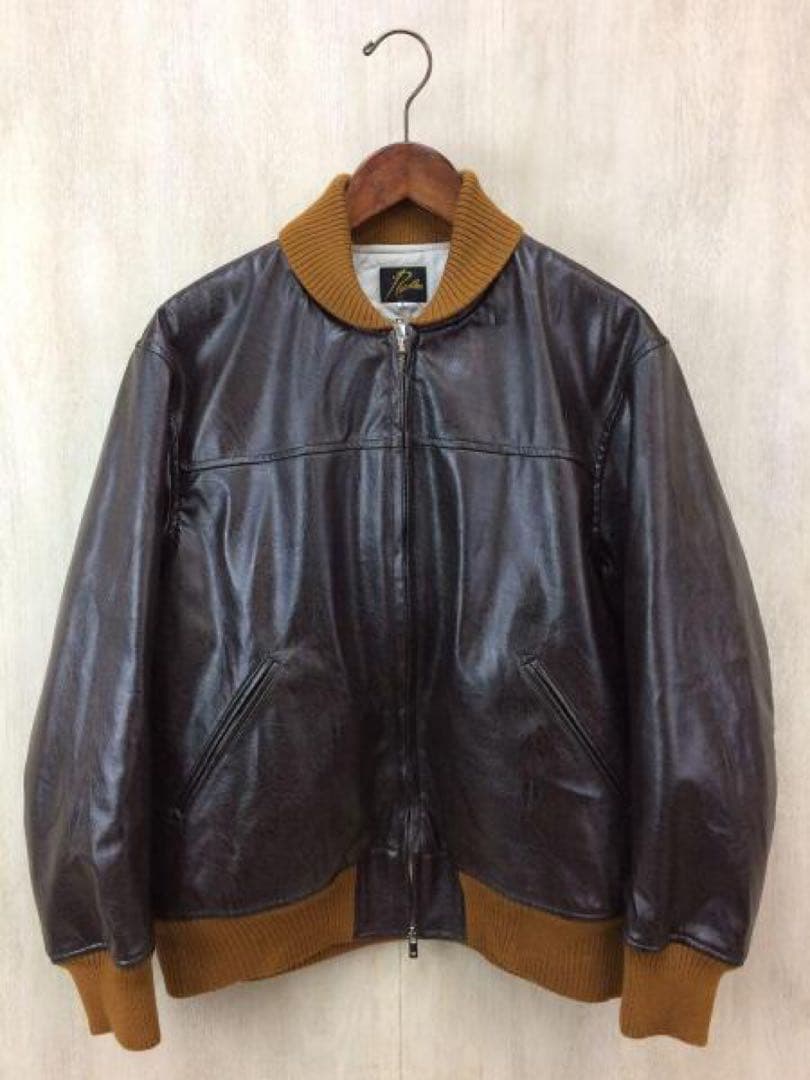 needles 18aw フェイクレザー　G1ジャケット　ブラウン