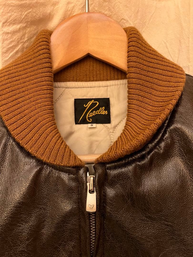 needles 18aw フェイクレザー　G1ジャケット　ブラウン
