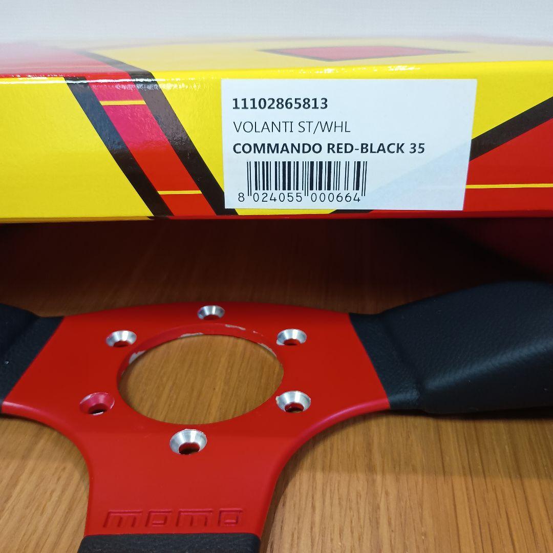 momo ステアリングホイール 赤黒