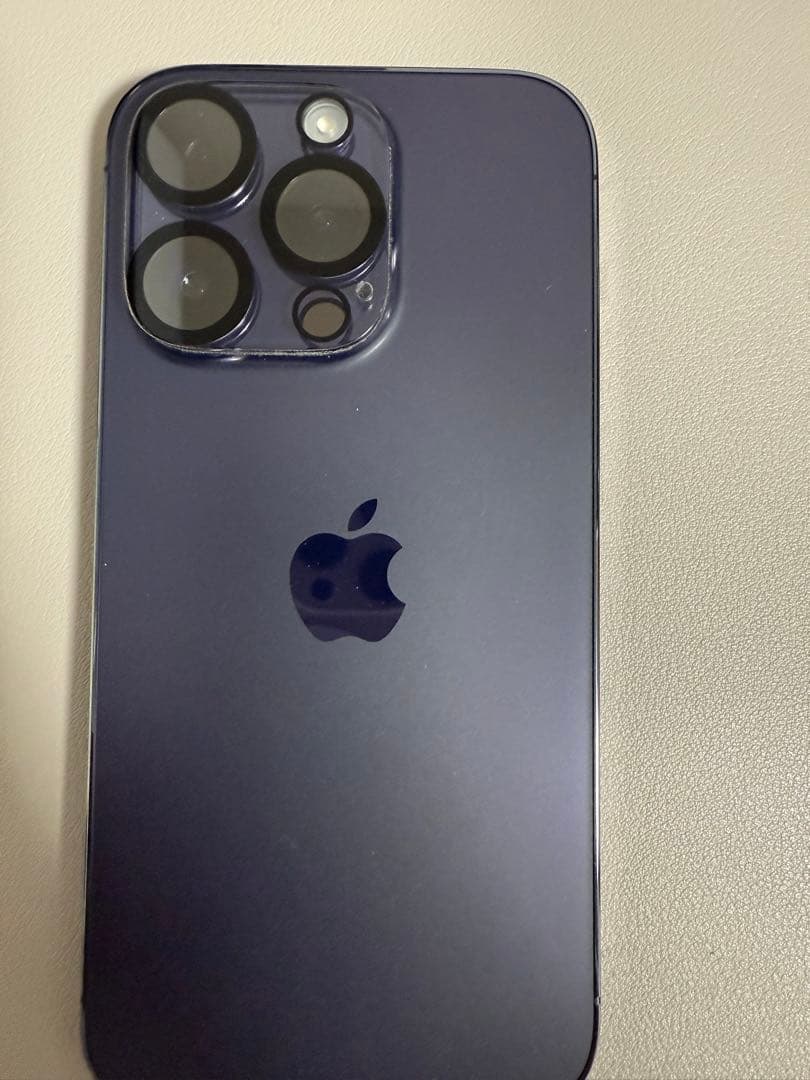 【美品】AppleiPhone14ProディープパープルSIMフリー