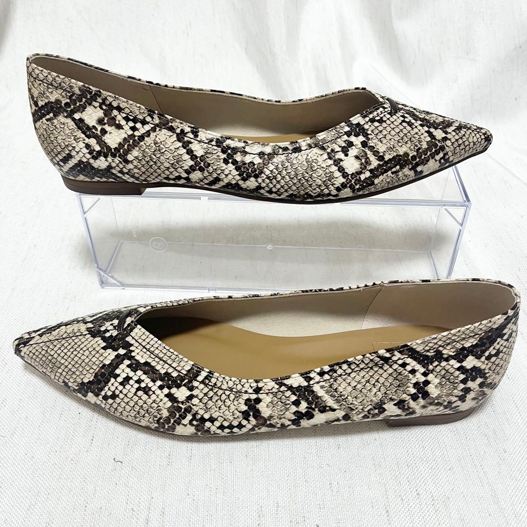 【未使用】LE TALON ルタロン　ポインテッド　ソフト　フラット　パンプス