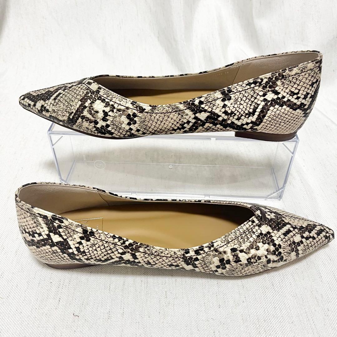 【未使用】LE TALON ルタロン　ポインテッド　ソフト　フラット　パンプス