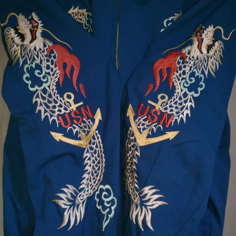 テーラー東洋 襟付き スカジャン 日の出 USN ベトジャン シュガーケーン