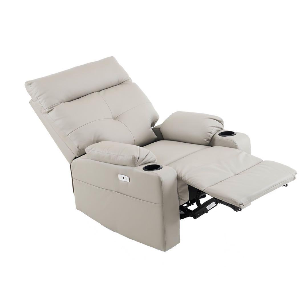 リクライニングソファー 電動 リクライニングソファ 1人掛け USBポート付