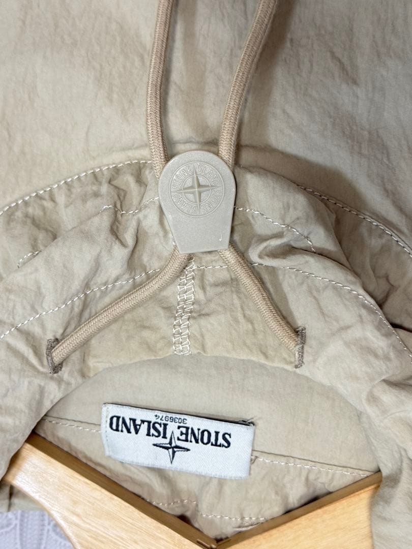 ストーンアイランド　アノラックパーカー　ハーフジップパーカー　ブルゾンベージュL