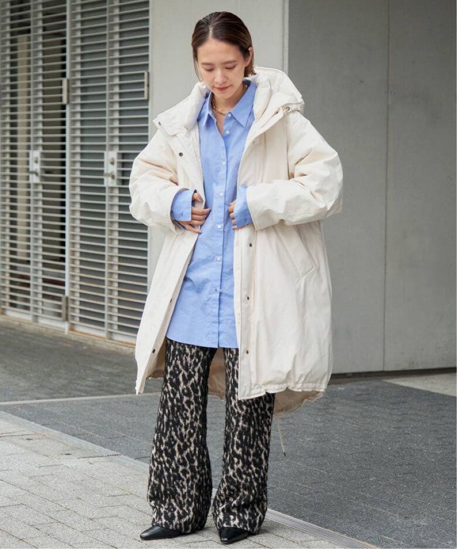 Spick & Span 撥水フーデッドダウンコート38