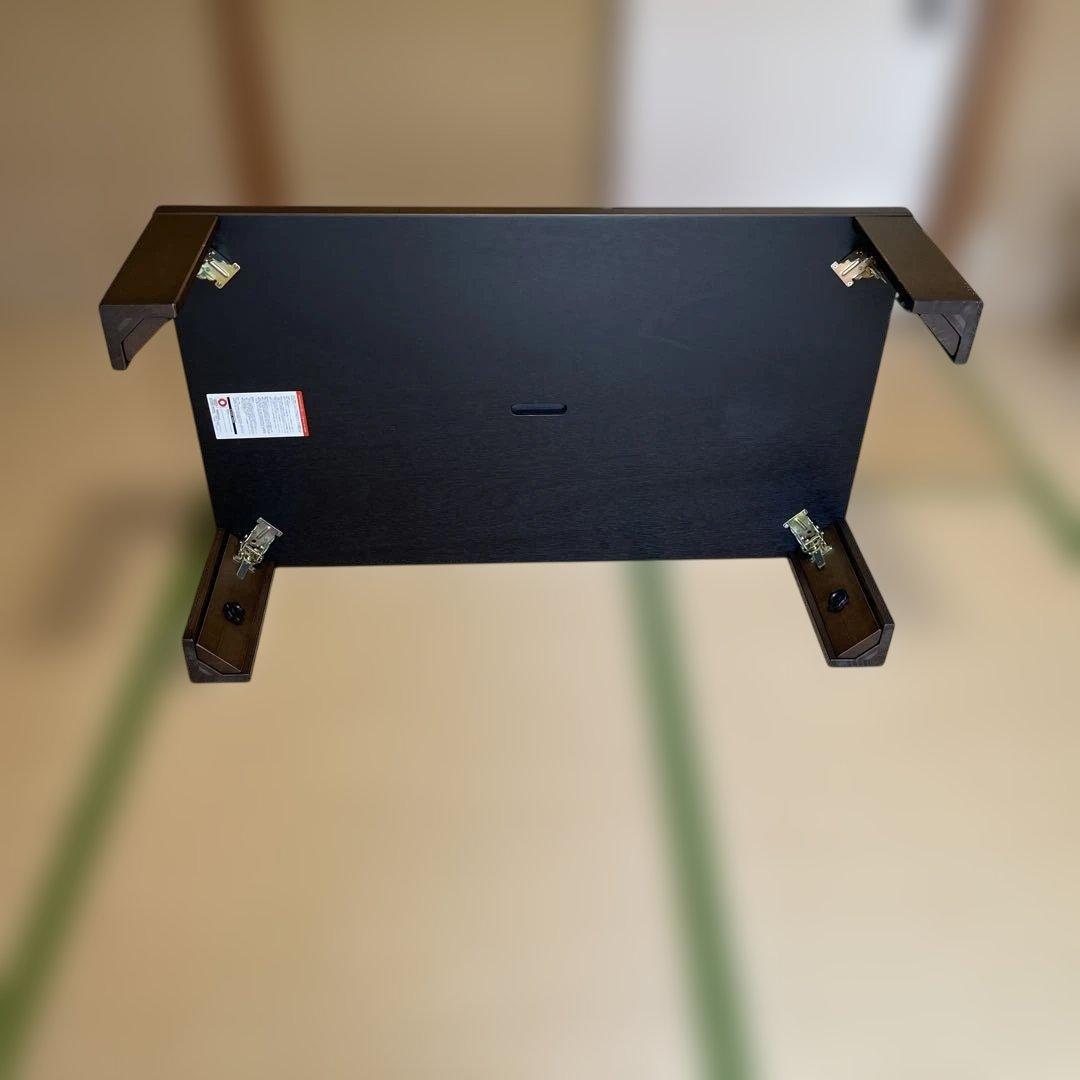 座卓 軽量 折り畳み 天板高さ調節 ウォールナット 幅120cm 日本製