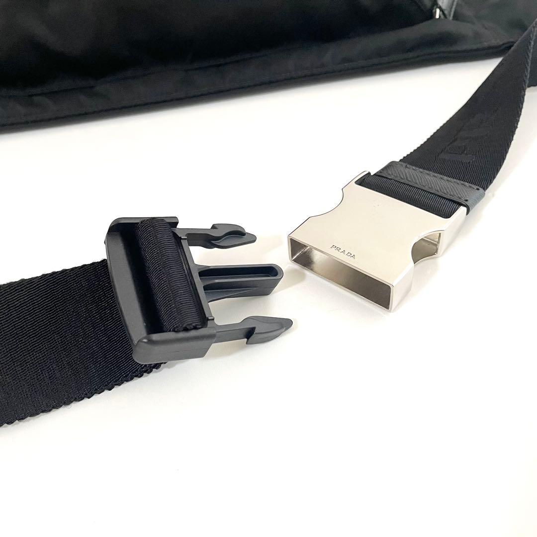 【未使用級/RFID】プラダ ボディバッグ ナイロン×サフィアーノレザー