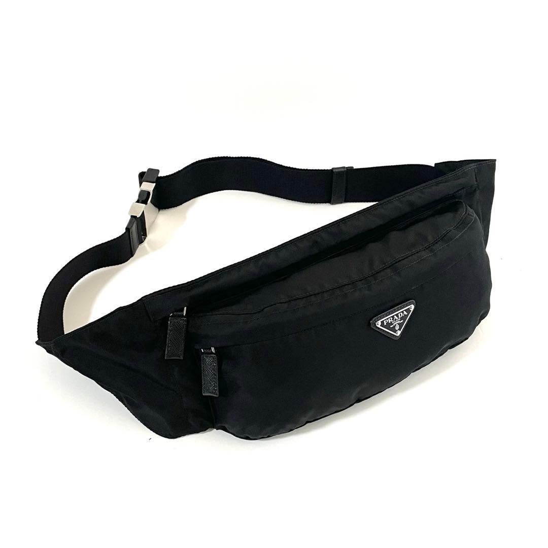 【未使用級/RFID】プラダ ボディバッグ ナイロン×サフィアーノレザー
