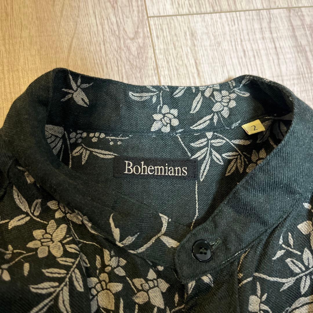 m*a様 BOHEMIANS レーヨン シャツ 鳥 花 サイズ2