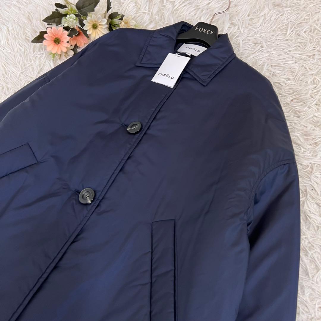 ENFOLD エンフォルド ライト タフタ Padding コクーン コート