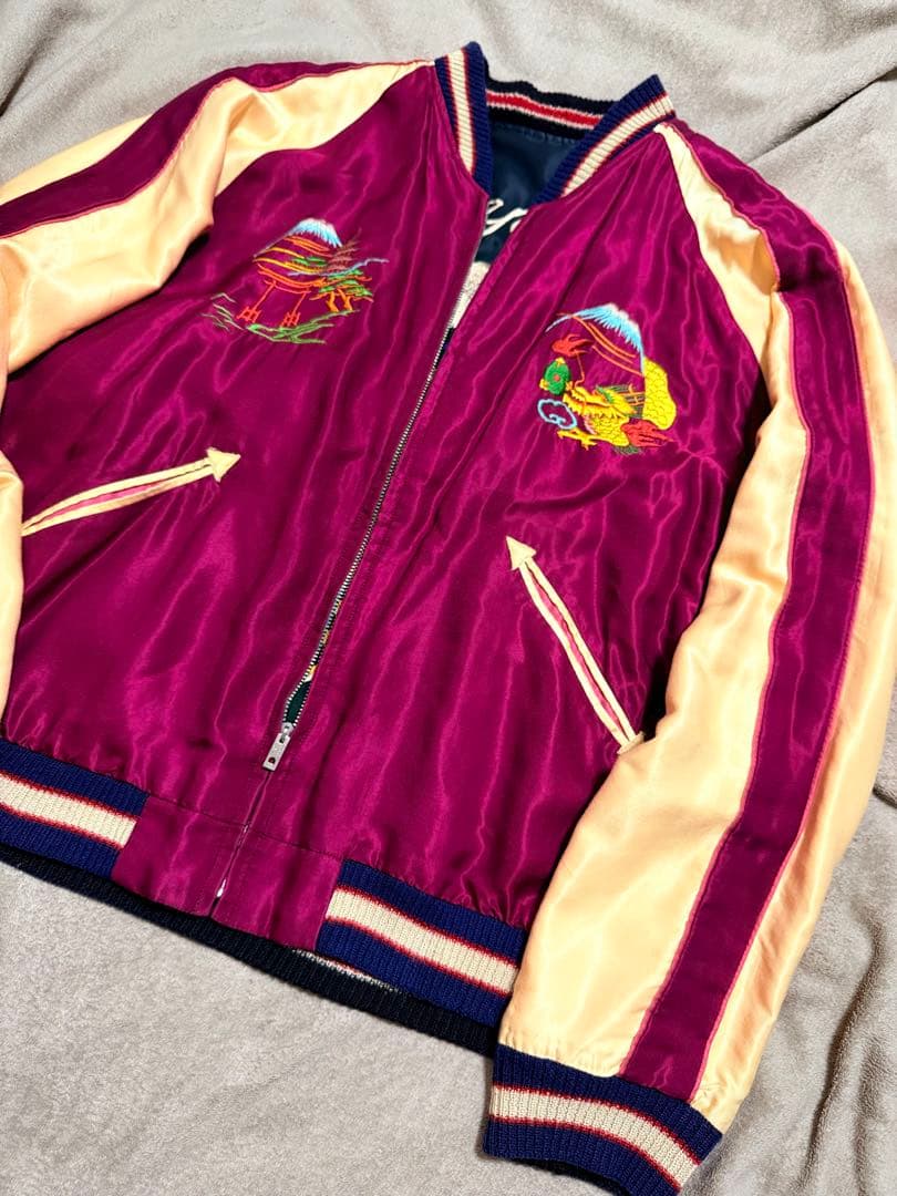 テーラー東洋 ２面用 スカジャン 日本地図 鷹 限定　スカジャン レーヨン