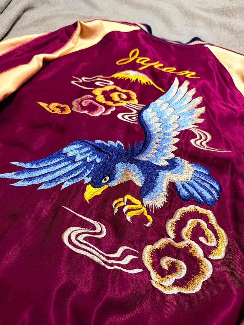 テーラー東洋 ２面用 スカジャン 日本地図 鷹 限定　スカジャン レーヨン