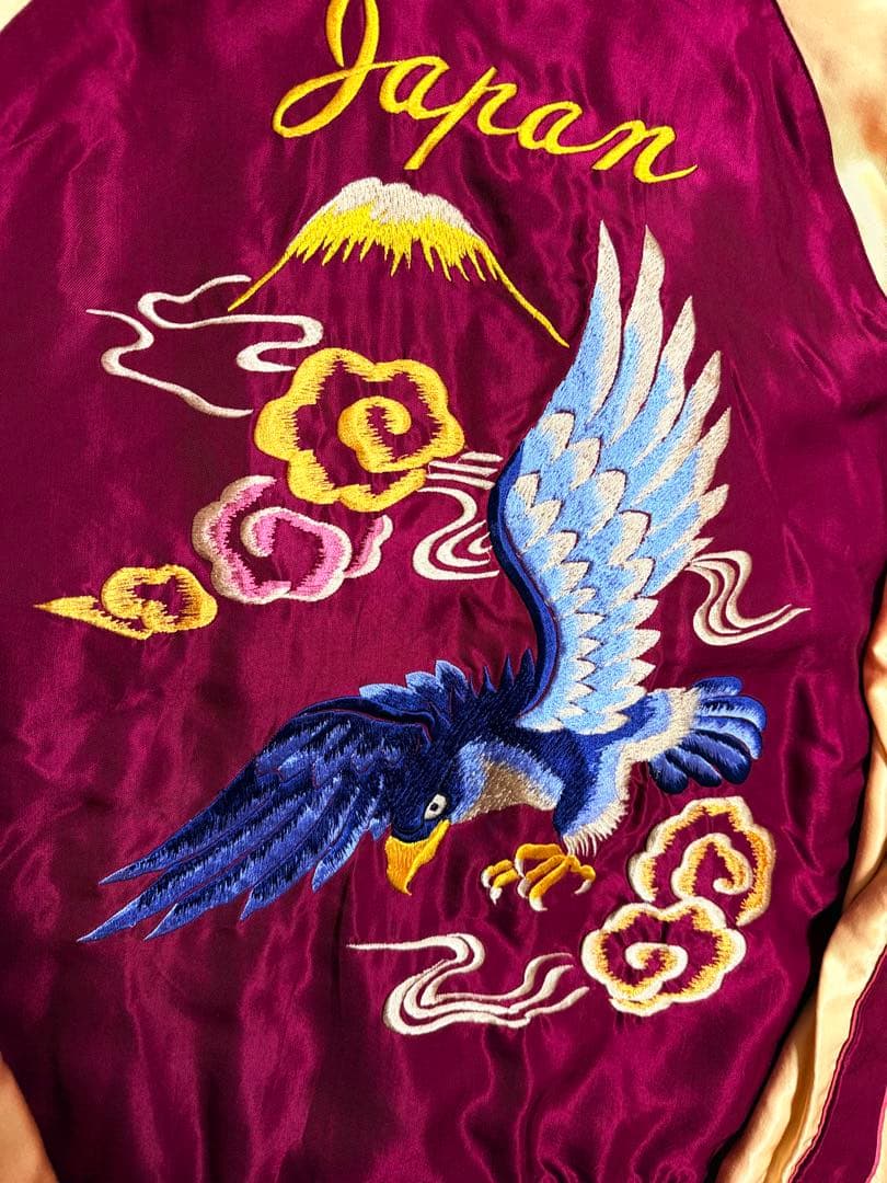 テーラー東洋 ２面用 スカジャン 日本地図 鷹 限定　スカジャン レーヨン