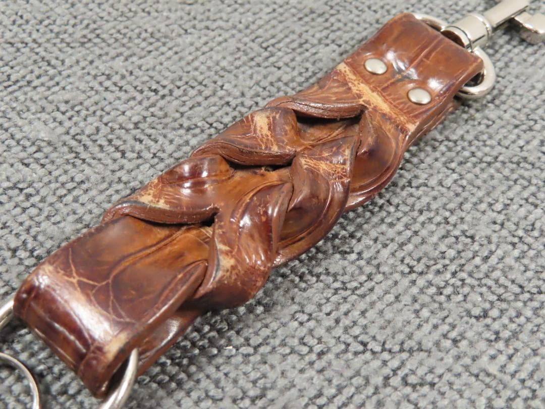 ボッテガヴェネタ　キーホルダー　キーリング　チャーム　ブラウン　レザー　箱保存袋