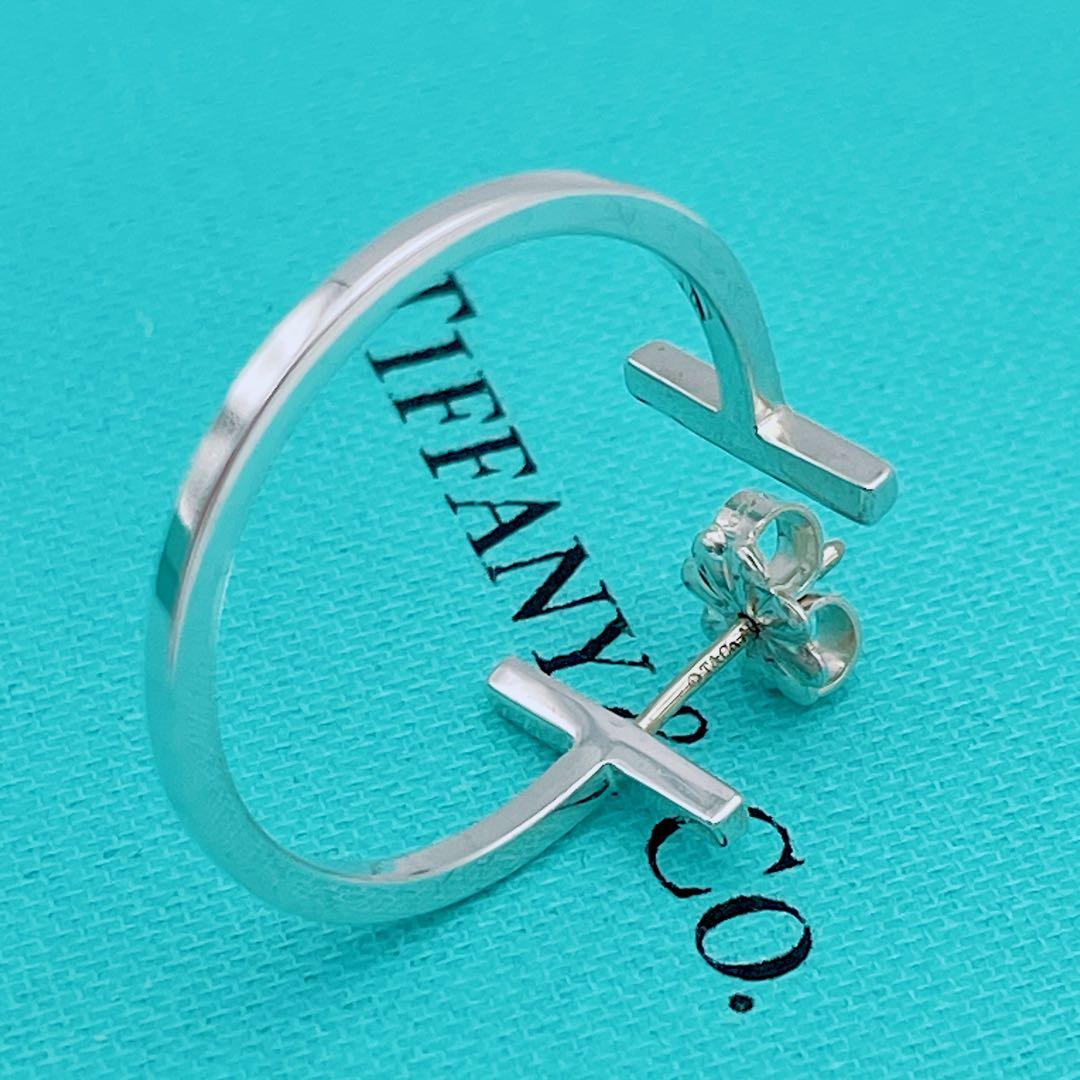 Tiffany & Co.　廃盤　Tワイヤー　ミディアムピアス　フープ　片耳