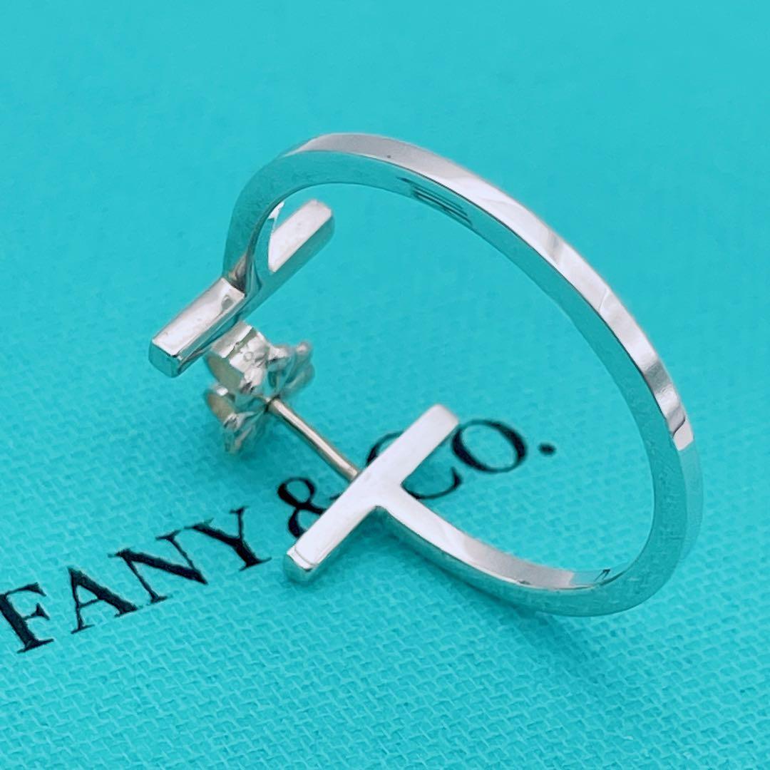 Tiffany & Co.　廃盤　Tワイヤー　ミディアムピアス　フープ　片耳