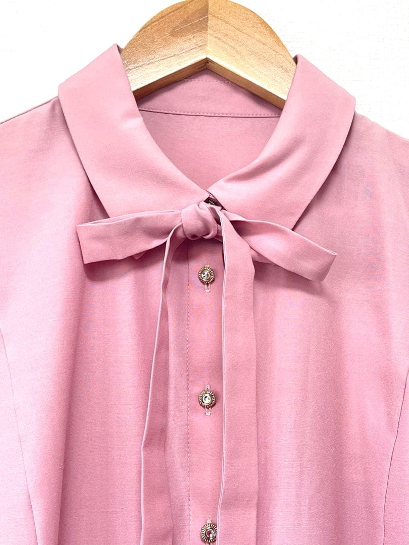 新品・58,300円☆MORABITO SPELL/ブラウスチュニック ピンク