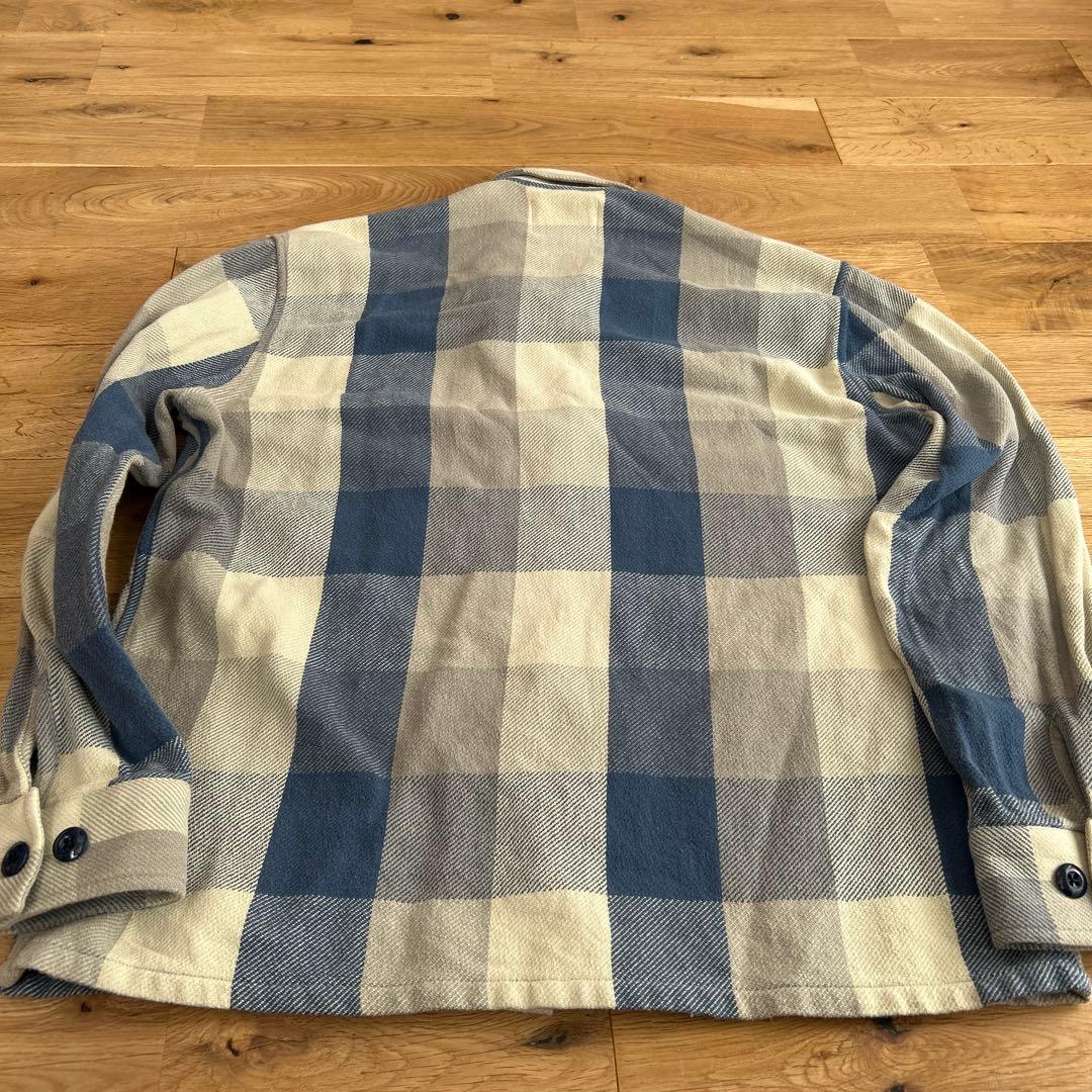 WEIRDO ワッペン チェックシャツ ブルーXL ウィアード レアサイズ