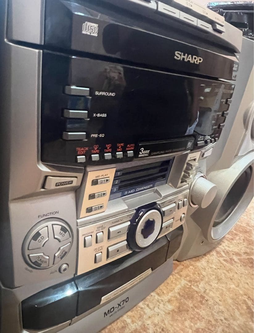 ラジオ・コンポ SHARP MD-X70-S