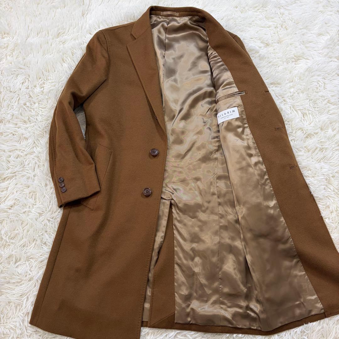 【極美品】トゥモローランドピルグリム カシミヤ混 チェスターコート キャメル42