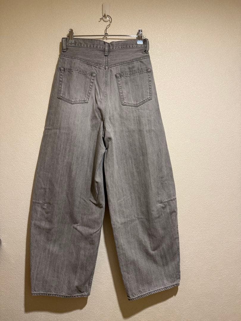 drawer グレー デニムワイドパンツ ハイウエスト
