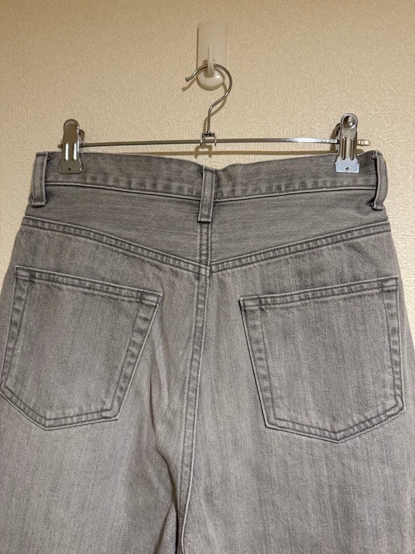 drawer グレー デニムワイドパンツ ハイウエスト