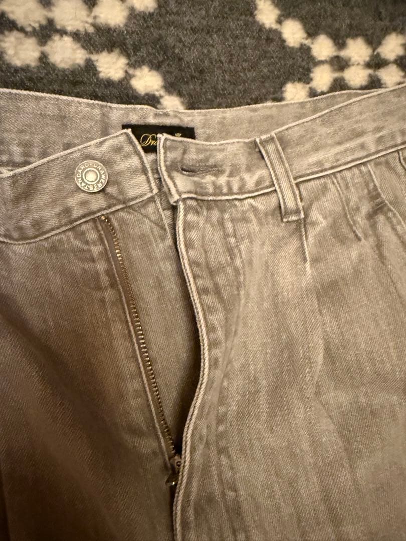 drawer グレー デニムワイドパンツ ハイウエスト