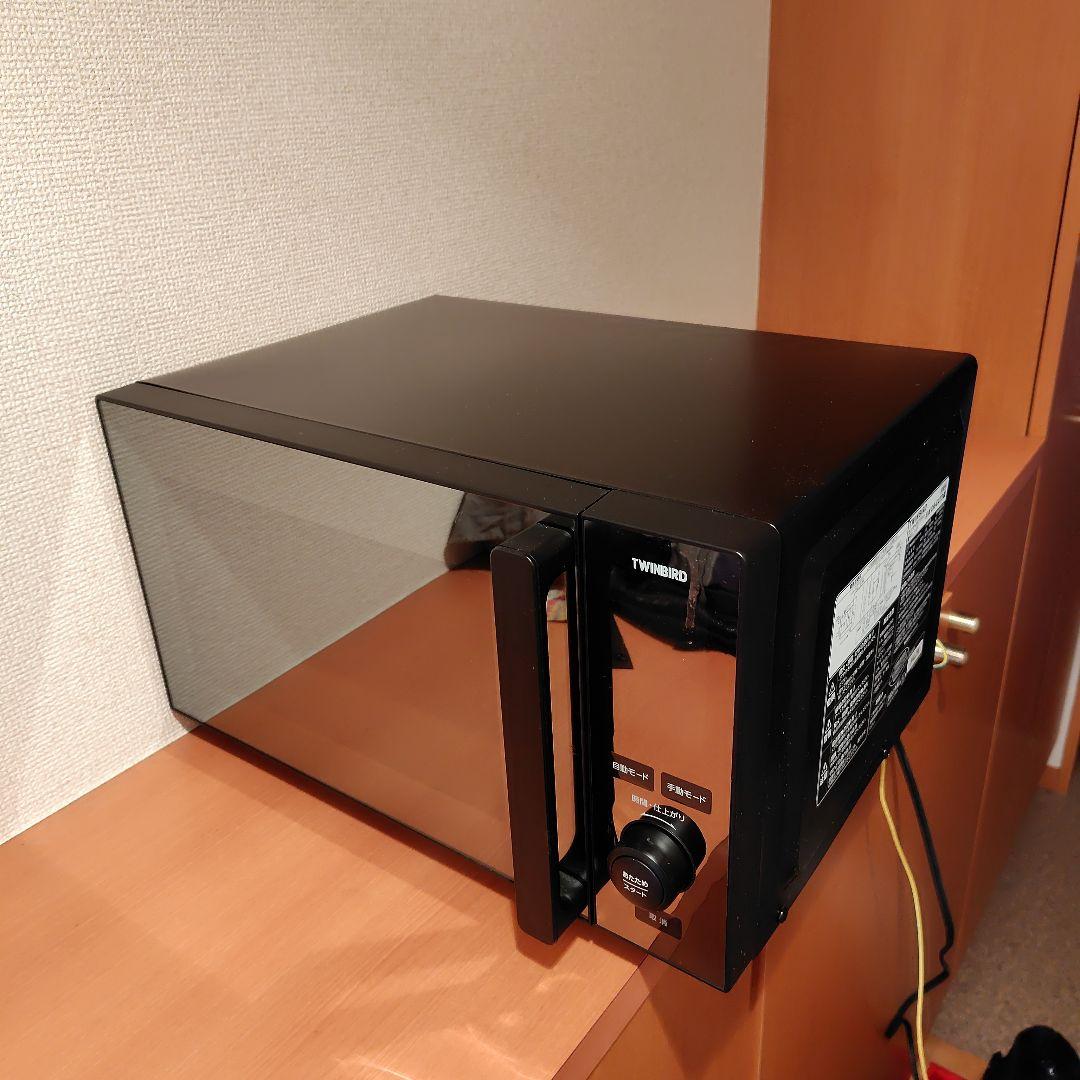 ツインバード DR‑E273B 電子レンジ フラットタイプ 20L ブラック