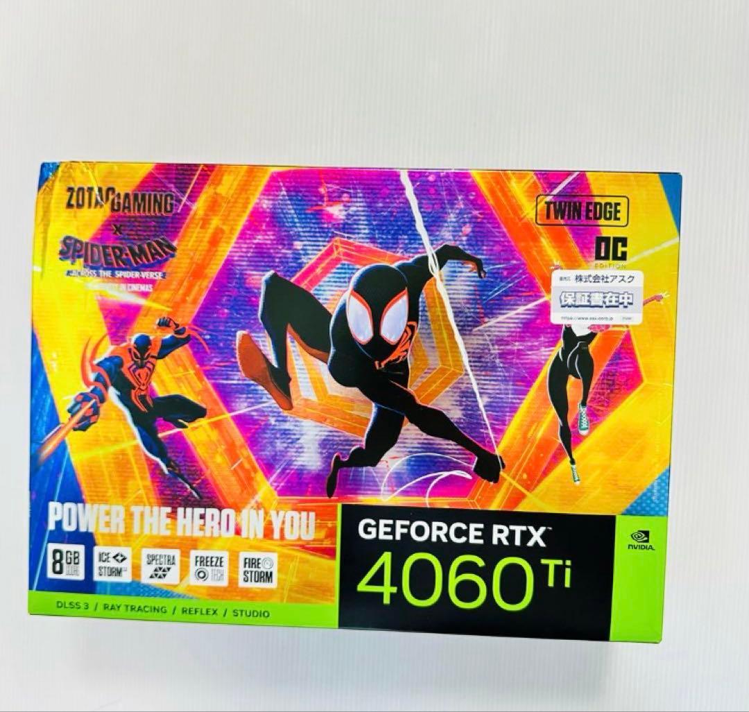 グラフィックボード・グラボ・ビデオカード ZOTAC GeForce RTX 4060 Ti Spiderman