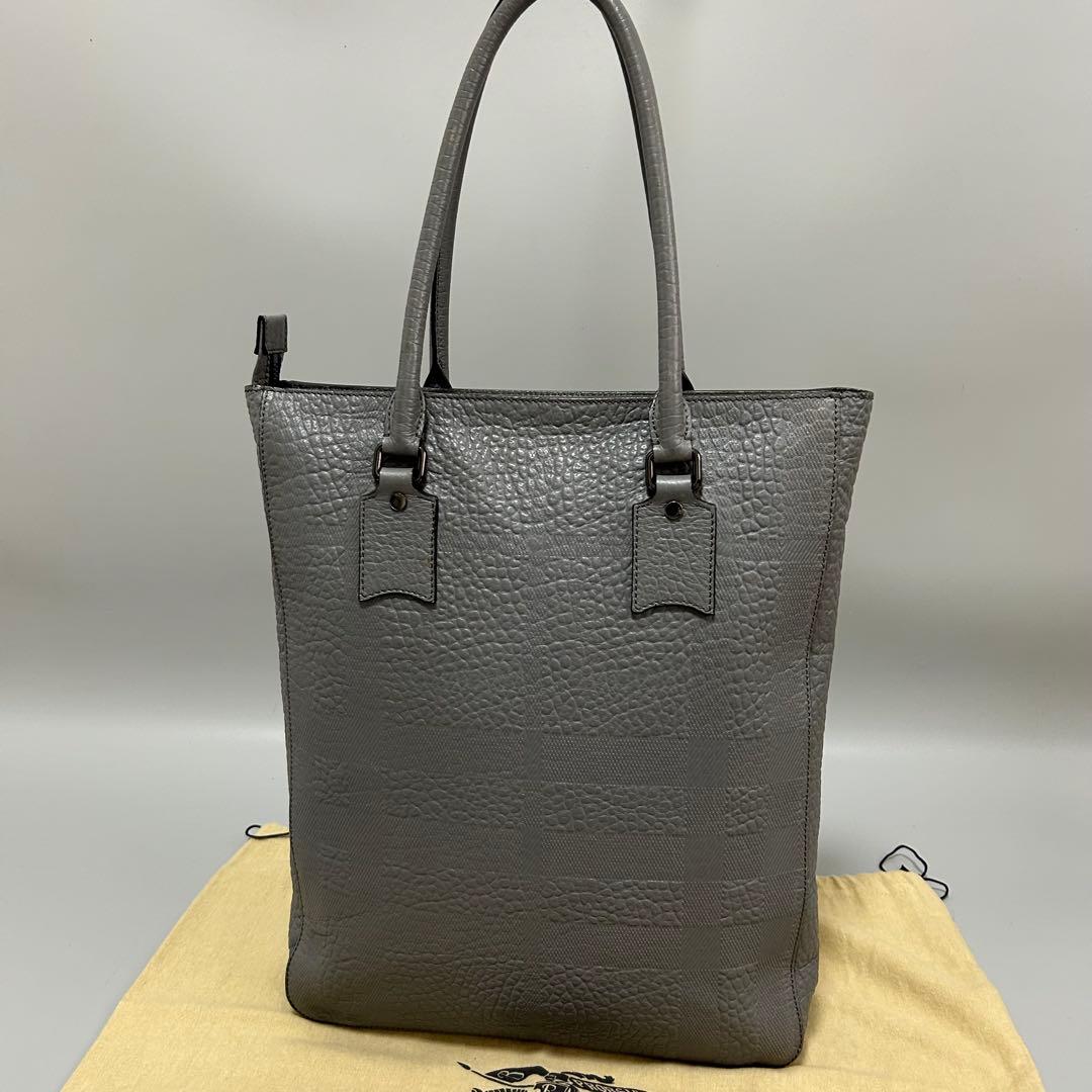 BURBERRY バーバリー トートバッグ エンボス チェック グレイン