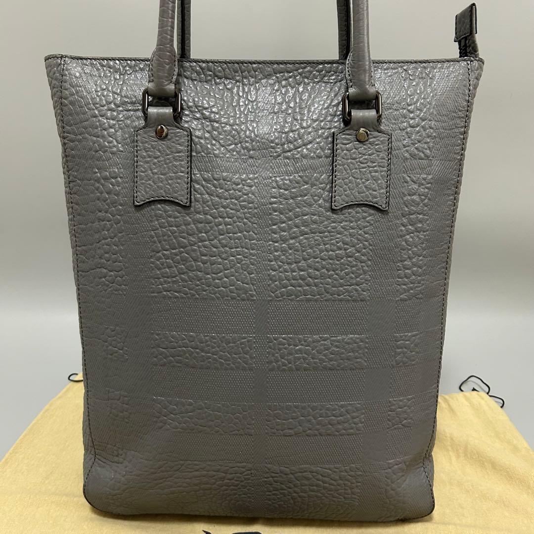 BURBERRY バーバリー トートバッグ エンボス チェック グレイン