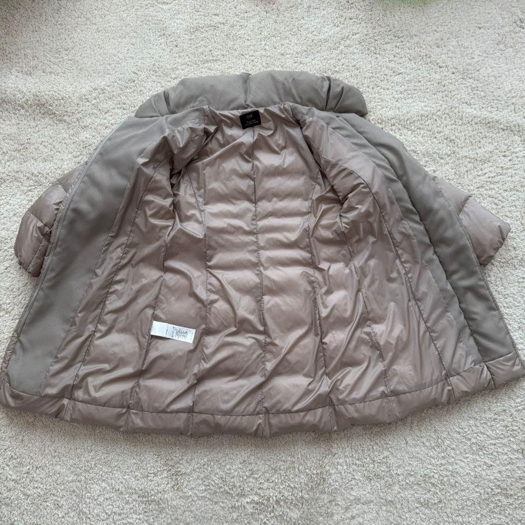 美品✨️23区 ダウンコート 大きいサイズ 42 XL ベージュ 異素材襟