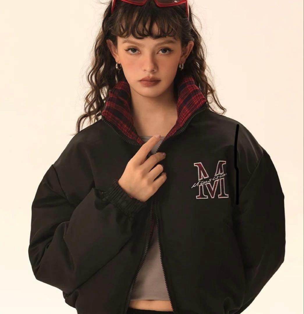 mush wear リバーシブルショートダウン　black