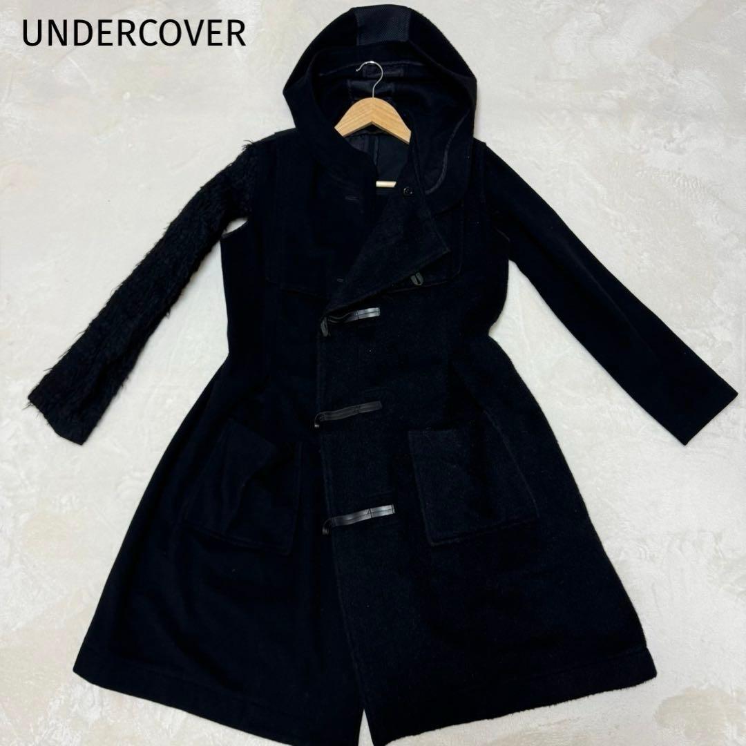 希少　アンダーカバー　メルティングポット期　コート　カシミヤ使用 異素材　黒