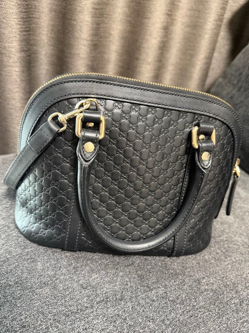 GUCCI マイクロシマ　2wayハンド/ショルダーバッグ