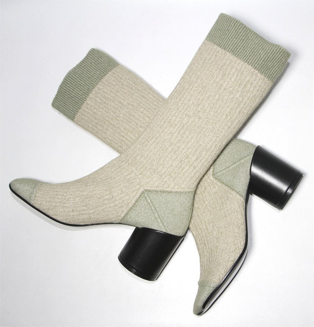 d*7様 MM6 マルタンマルジェラ リブニット ソックスブーツ 37 未使用