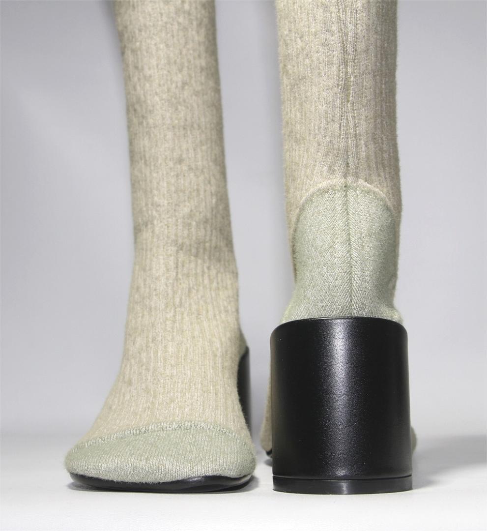 d*7様 MM6 マルタンマルジェラ リブニット ソックスブーツ 37 未使用