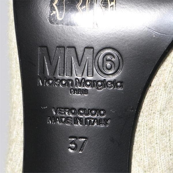 d*7様 MM6 マルタンマルジェラ リブニット ソックスブーツ 37 未使用