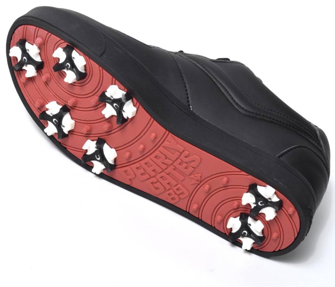 未使用3.5万 パーリーゲイツ ゴルフシューズ 22.5 ロゴ柄 レディース