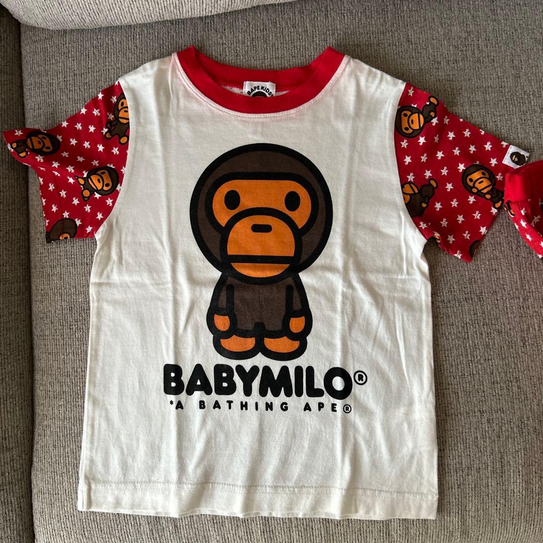 【美品】BAPEKIDS 半袖Tシャツとショートパンツセット　110cm正規品