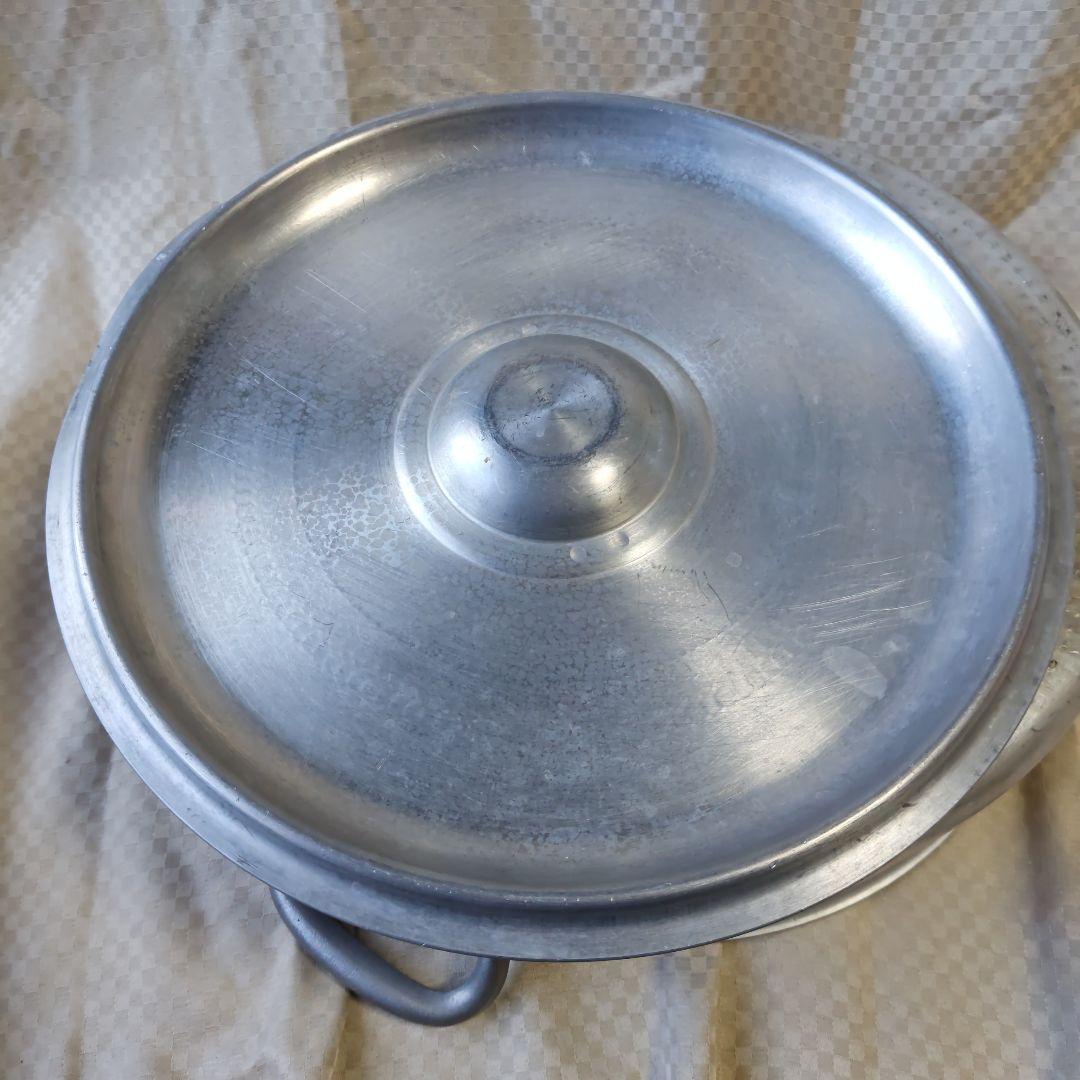 アルミ製 両手鍋 KING 412 蓋付き 外輪鍋　業務用