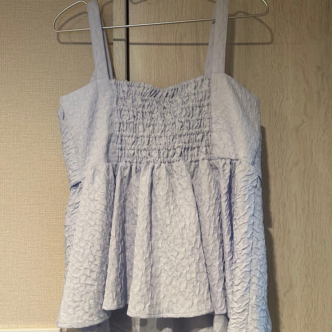 FRAY.ID ペプラムリボントップス ブルー/1