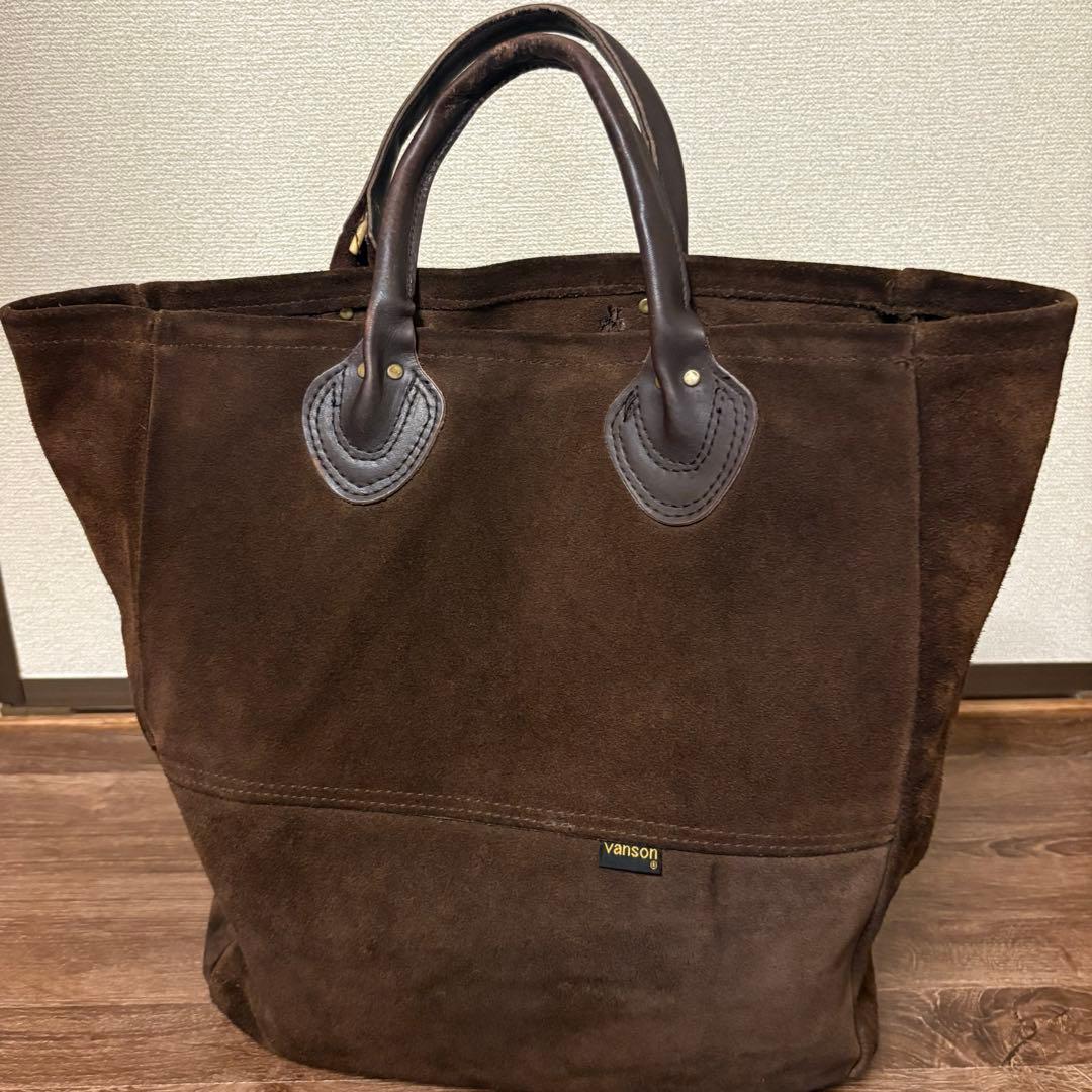 バッグ 90's VANSON Leather Suede Tote Bag