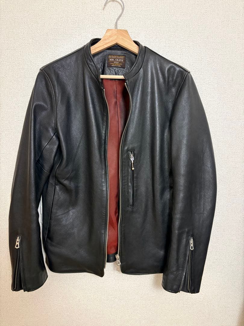 MR.OLIVE シングルライダース　本革　美品　M