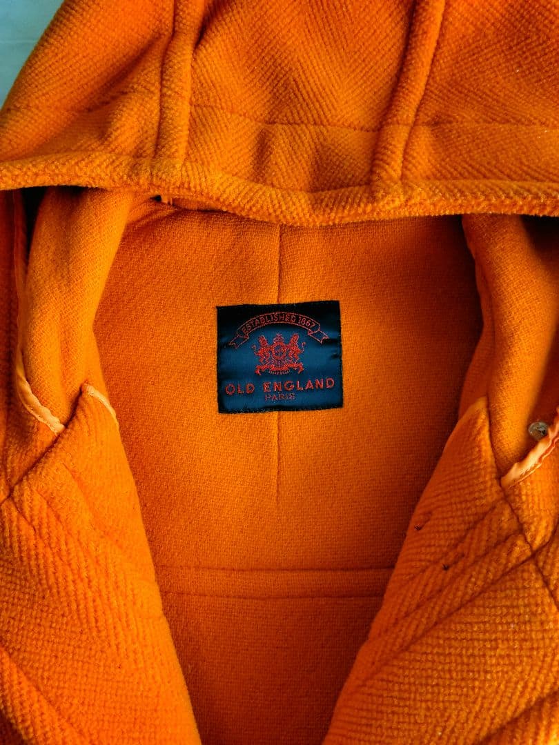 OLD ENGLAND オールドイングランドクラシカル上品ダッフルコートオレンジ
