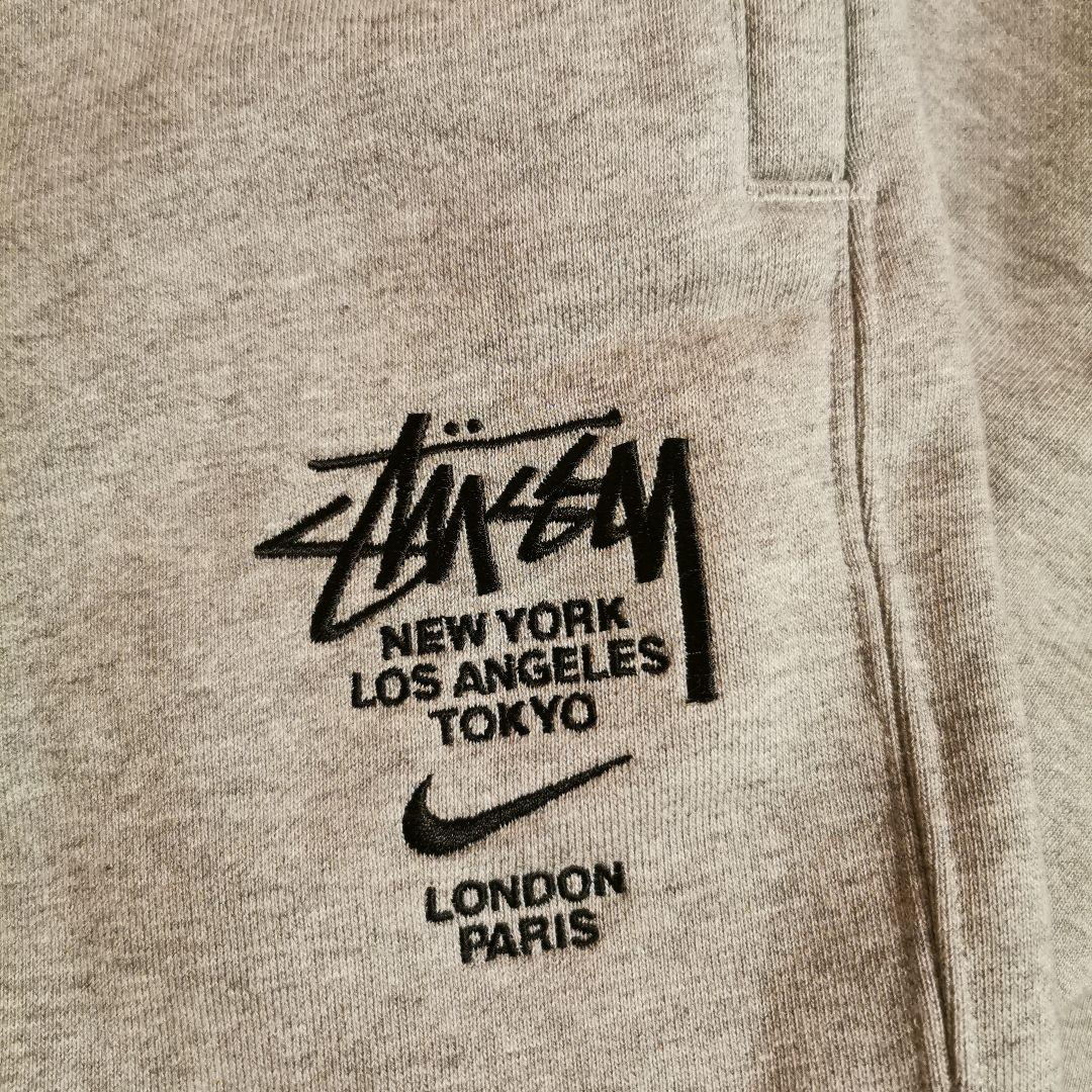 ストゥーシー　ナイキコラボスウェット　セットアップ　グレー